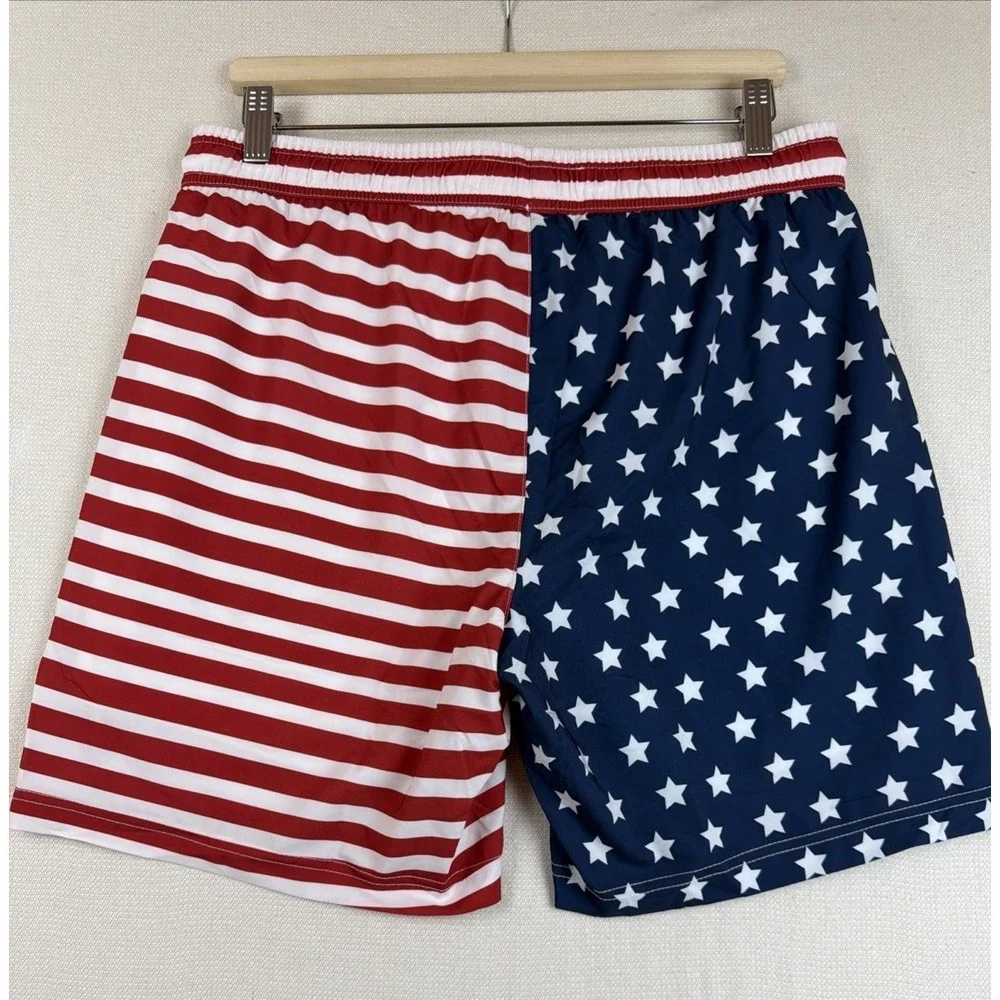 maamgic‎ Swim Trunks Board Shorts Mens Size L Compression Liner NWT Zip Pockets